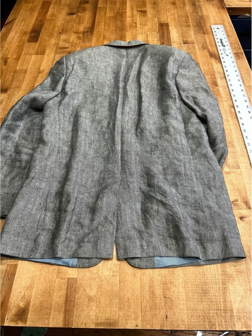 PINK Gray Linen Blend Men's Sport Coat Blazer Size M